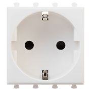 Розетка 1-м 2мод. Avanti «Белое облако» 16А IP20 2P+E защ. шторки бел. DKC 4400002