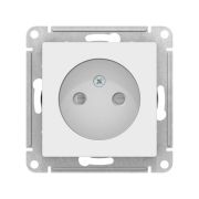 Розетка 1-м СП AtlasDesign 16А IP20 без заземл. защ. шторки механизм бел. SE ATN000149