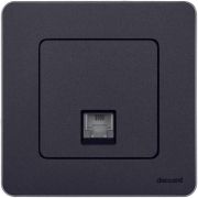 Розетка телефонная СП Inspiria RJ11 IP20 механизм антрацит IEK 673823