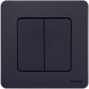 Выключатель 2-кл. Inspiria 10А IP20 250В 10AX механизм антрацит IEK 673623