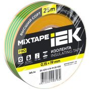 Изолента 0.15х19мм (рул.25м) желт./зел. IEK EX-IZ10-C15-19-25-K52