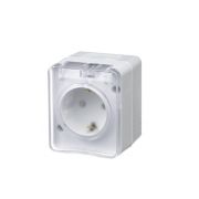 Розетка 1-м ОП AtlasDesign PROFI 16А IP54 250В заземл. защ. шторки бел. SE ATN540145