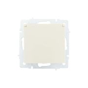 Розетка 1-м СП Vesna с заземл. с крышкой ПБТ механизм кремов. LEZARD 742-0388-123B
