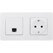 Розетка компьютерная СП Inspiria RJ45 кат.5E UTP IP20 бел. IEK 673825