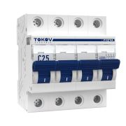 Выключатель автоматический модульный 4п C 25А 6кА PRIZMA TOKOV ELECTRIC TKE-PZ60-MCBI-4-25-C