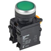 Кнопка d22мм 1НО+1НЗ MASTER зел. IEK MI-BT60-11-3-22-K06