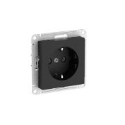Розетка AtlasDesign 16А с заземл. быстрозажим. клем. механизм карбон SE ATN001043S