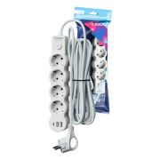 Удлинитель 4х3м с заземл. 10А IP20 USB type-Aх2 + type-C 2500Вт 220В ПВС 3х1 с выкл. бел. КОСМОС YKsm3m4g-Z-VU10А-W