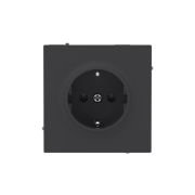 Розетка силовая KANT 2P+E без шторки черн. уголь DKC 7012033