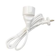 Удлинитель-шнур 1х2м без заземл. 10А IP20 ПВС 2х1 бел. DOMTOK 2335