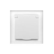 Розетка 1-м СП Бриллиант 16А IP20 с заземл. с крышкой бел. UNIVersal 7947649