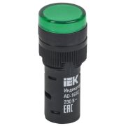 Лампа светосигнальная AD16DS d16мм 230В AC зел. KARAT IEK BLS10-ADDS-230-K06-16