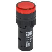 Лампа светосигнальная AD16DS d16мм 230В AC красн. KARAT IEK BLS10-ADDS-230-K04-16