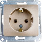 Розетка 1-м СП Glossa 16А IP20 с заземл. механизм титан SE GSL000443