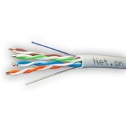 Кабель витая пара U/UTP кат.5E 4х2х24AWG solid CCA PVC сер. (м) Net.on 01-0302