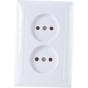 Розетка 2-м СП Селена РС16-371 16А IP20 бел. Кунцево 8115