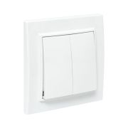 Выключатель 2-кл. СП Минск 10А IP20 бел. Basic EKF ERV10-023-10