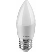 Лампа светодиодная 61 129 OLL-C37-6-230-6.5K-E27-FR 6Вт свеча 6500К холод. бел. E27 600лм 176-264В ОНЛАЙТ 61129