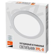 Светильник светодиодный PPL-R 18Вт 6500К IP40 d220мм кругл. ультратонкий встраив. WH ДВО JazzWay 5009721A