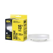 Лампа светодиодная 15Вт T75 таблетка 4000К нейтр. бел. GX53 230В IEK LLE-T80-15-230-40-GX53